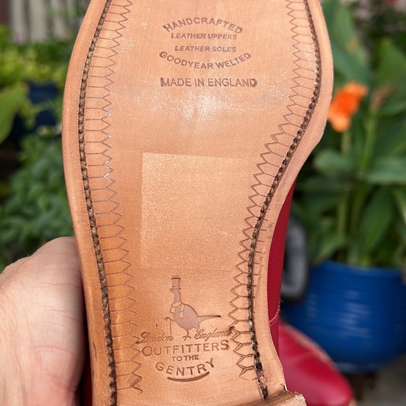 🏴󠁧󠁢󠁥󠁮󠁧󠁿 Jack Wills Made in England Red Leather Oxfords UK 6 - Picture 12 of 17